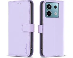 BINFEN Book Case Convient pour Xiaomi Redmi Note 13 Pro 5G / Poco X6 Case - Lilas