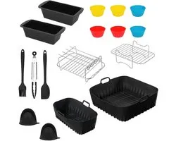 YONO Accessoires Set - geschikt voor Philips Dual Basket Airfryer - 5000 - 3000 series - 18in1