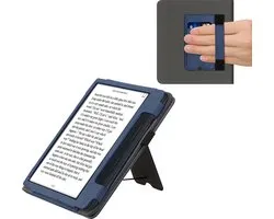 kwmobile e-reader hoesje geschikt voor Amazon Kindle Oasis 10. Generation hoes - E reader flip case van kunstleer - Ereader cover met stand - Opkomende Zon design in grijs