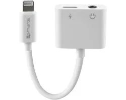 4smarts Lighting Splitter naar Lightning en 3.5mm Jack Aux Geschikt voor Apple, iPhone en iPad