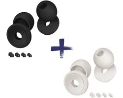 Nova Venture CometPods Duo Set – Loop Earplugs Style – 33dB Noise Reduction Earplugs – The Quiet Experience – Comfortabele Oordoppen voor Slapen & Festivals – Zwart & Wit
