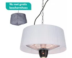 Sunred - COMBIDEAL - Heater & Hoes - Artix - Bright lijn - Wit - Hangend model - Terrasverwarmer - Infraroodstraling - 1500 W - ECO - 3 standen - LED - Afstand bestuurbaar - Elektrische heater