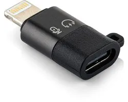 MOJOGEAR USB-C naar Lightning OTG Adapter - Voor Audio, Microfoon & Data - Geschikt voor iPhone & iPad - Microfoonadapter iPhone - Aluminium - Zwart