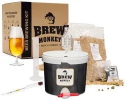 Brew Monkey Plus Blond - Bierbrouwpakket - Zelf Bier Brouwen Bierpakket - Gadgets Mannen - Vaderdag cadeau Verjaardag cadeau - Verjaardagscadeau voor Mannen - Origineel bier Cadeau