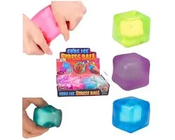 Ice Cube Squishy stressbal - 1 exemplaar - 5 cm groot - Fidget Toy - Knijp Speelgoed - Schoencadeautje