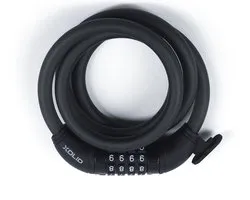 Xolid Antivol de vélo avec cadenas à combinaison - 120 cm - noir - antivol à câble - pour vélo / scooter - antivol de scooter