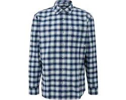 Q/S designed by - Heren hemd - Maat L - Mannen - blauw - katoen