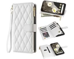 Asuwish Hoes voor mobiele telefoon voor Google Pixel 7 Pro, hoes met band, kaartenvak, inklapbaar, lederen - ShopVlot