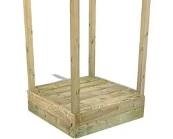 WICKEY Sandpit Wooden Raised Sandpit - Sandpit - Xtra Box 80 - Sandpit Graddelbox with Lid for Wickey Play Towers, Climbing Scaffolding, Rocking Scaffolding