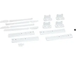 4pcs - Whirlpool IKEA Guide - fixation - guide de porte de koelkast - ensemble de guides de porte de koelkast - original Whirlpool - convient à alle merken - 481231019131