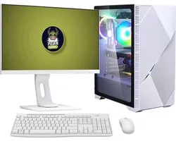 peta Gaming Set Iceberg - AMD Ryzen 5 5600G - 32GB - 4.0TB SSD - Nvidia GeForce RTX3050 8GB - WiFi - Windows 11 Pro (GamePC + 24" FullHD monitor + toetsenbord + muis)