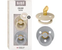 BIBS Colour Fopspeen - 0-6 mnd - 2-pack - Anatomisch - Vanilla/Cloud