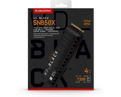 Western Digital Black SN850X - Interne SSD met Heatsink - NVMe M.2 - PS5 compatibel - 4 TB