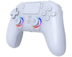 Subsonic Draadloze PS4 Controller - 10 uur Speeltijd - RGB Verlichting - Playstation 4 en PC - Wit