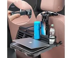 Multifunctionele Auto Tafel Voor Laptop Achterbank Snacks Fast Food Eetbak Drinken Computer Stoel Eettafel Beker hoofdsteun houder Klaptafel Stand Geschikt voor: Telefoon & Tablet iPad