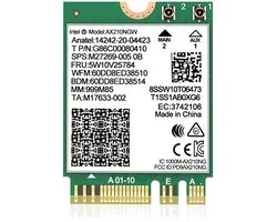 Thijox - WiFi 6E Wireless Card Intel AX210 NGW Bluetooth 5.3 Tri-Band 5400Mbps Netwerkadapter voor Laptop - Ondersteunt Windows 10/11 (64bit) M.2/NGFF