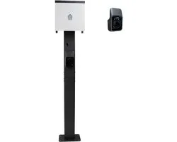 LDY - Poteau de montage/colonne de charge pour wallbox Smappee - Poteau de montage - Avec entrée de câble + Comprend un support de prise Deluxe
