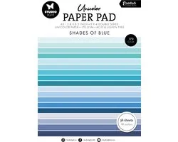 Paper pad A5 36 vel - Double sided unicolor Shades of blue nr. 157