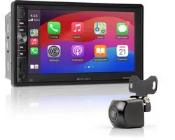 Autoradio Caliber Apple CarPlay - Écran tactile 7" - CarPlay sans fil - Bluetooth - DAB+ - Chargeur USB - Appels mains libres - 2 DIN - Avec caméra de recul - 4 x 100 Watt - Fonction miroir Android (RMD901DAB-CP-CAM030)