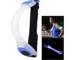 Nacht Run / rit veiligheid LED licht Band CR2032 Button batterijen aangedreven (blauw)
