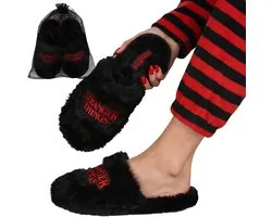 Stranger Things Antislip damesslippers, warme, zachte pantoffels voor thuis + cadeauzakje