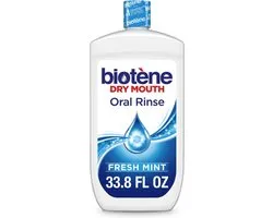 Biotène Dry Mouth Oral Rinse (Fresh Mint) 1 Litre – Bain de bouche pour bouche sèche – Hydratant & Apaisant – Sans alcool & Sans sucre – Haleine fraîche