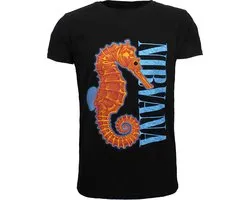 Nirvana Seahorse T-Shirt - Officiële Merchandise - S