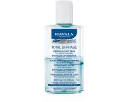 Mavala Total Bi-Phase Eye Make-Up Remover 100 ml - Luxe 2-Fasen Oogmake-up Remover Voor Waterproof En Langhoudende Make-up - Milde Olie-in-Water Formule Met Alpenwater Voor Gevoelige Ogen En Frisse, Schone Oogcontour Zonder Vettig Gevoel
