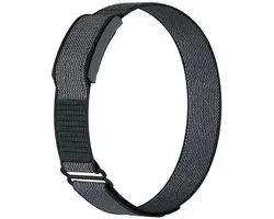 Bracelet pour biceps Strap-it en nylon – convient pour Amazfit Helio Strap – confortable, respirant, réglable – Noir & Gris