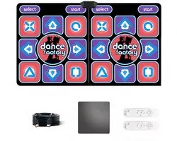 Dubbele dansmat – Muziekdansmat – Spelconsole voor kinderen – Ingebouwde 200 spellen – Dansmachine voor thuis – Interactieve dansspellen – HDMI Plug and Play – Antislip – Inclusief 2 afstandsbedieningen – Speelgoed voor kinderen en volwassenen
