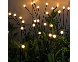 Lichtendirect- Solar Tuinlamp met grondspies 78CM –Solar Tuinverlichting – 2 SET– Tuinverlichting op zonne-energie buiten – Led buitenverlichting met sensor - Tuinfontein - Tuinfakkel - Tuinsteker- Tuinlantaarn
