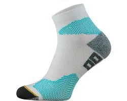 Comodo | 2 paires de chaussettes de course avec des ions d'argent et Drytex - Blanc / Turquoise - Taille 35-38