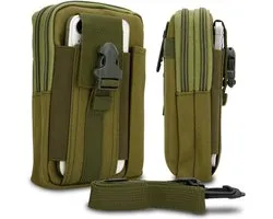 Étui pour Ulefone Power Armor 13 pouces, vert uni, pour téléphone portable tactique, pochette Molle EDC compatible avec les tâches d'épaule, ceinture militaire
