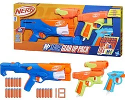 NERF N Series Gear Up Pack - set van 3 speelgoedblasters - Inclusief 18 Nerf N1 darts