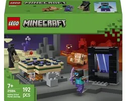 LEGO Minecraft - Reis naar de Nether en het End-Portaal Videogame Speelgoed voor Kinderen - 21584