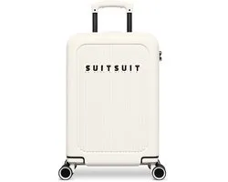 SUITSUIT Valise Cabine 55x35x20 cm - Valise - Trolley Bagage à main - Serrure TSA - Valise de voyage - 27L - Caretta - Blanc Tofu