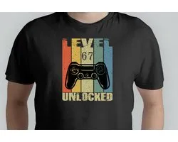 Level 67 Unclocked - T Shirt - Cute - Sarcastic - Sarcasm - Funny - Gift - Cadeau - Sarcastisch - gamer - gaming - gaminglife