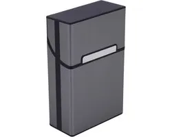 PocketMaster Étui à cigarettes en aluminium - Aimanté - Noir