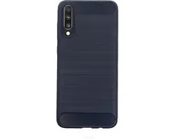 BMAX Carbon soft case hoesje geschikt voor Samsung Galaxy A70 / Soft cover / Telefoonhoesje / Beschermhoesje / Telefoonbescherming - Blauw