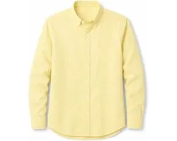 Overhemd van 100% katoen, lange mouwen, button-down, normale pasvorm, casual en elegante stijl, wit