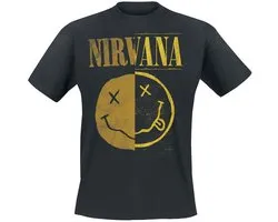 Nirvana Spliced T-shirt zwart Katoen -