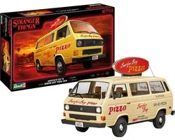 Revell Modelbouwpakket Militaire voertuigen - 07725 Stranger Things - Surfer Boy Argyle#039 VW T3 Pizza Bus Plastic - 1:25 - Modelbouw