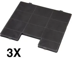 Inventum KB93 - Koolstoffilters - Set van 3 stuks - Zwart - geschikt voor AKB900RVS | AKB9005ZWA | AKB9015RVS | AKB9015ZWA | AKB9004RGT | AKB9004RVS | AKB9004ZWA | AKP9000RVS | AKE9004ARVS