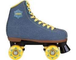 Nijdam Retro Roller Skates - Denim Rebel - Bleu Denim / Jaune - 36