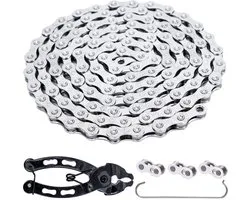 YBEKI Bicycle Chain 9/10/11/12-speed bicycle chain 1/2 x 11/128 inch 116 links with 3 links and bicycle chain pliers - ShopVlot