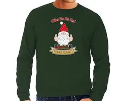 Bellatio Decorations pull de Noël moche/pull homme - Cadeau Gnoom - vert - Lutin de Noël XXL