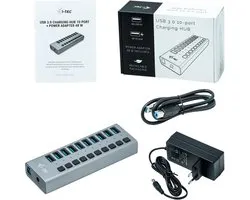 Chargeur i-tec U3CHARGEHUB10 pour appareils mobiles Intérieur Gris