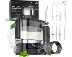 Dentect Waterflosser W1500 - Neusdouche - Monddouche - Tongschraper - Tongreiniger - Beugel schoonmaken - Tandplak verwijderen - Tandsteenverwijderaar - 600 ML