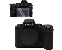 Siliconen Camera Case - voor Panasonic Lumix DC-S5II en DC-S5IIX met 2 Schermbeschermers, Lichtgewicht en Duurzaam Ontwerp voor Bescherming en Gebruiksgemak
