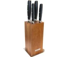 Bloc à Couteaux Diamant Sabatier Alsace - 4 pièces - Bois d'Acacia - Inox/POM